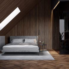 Ribbon-Wood Walnut en dormitorio