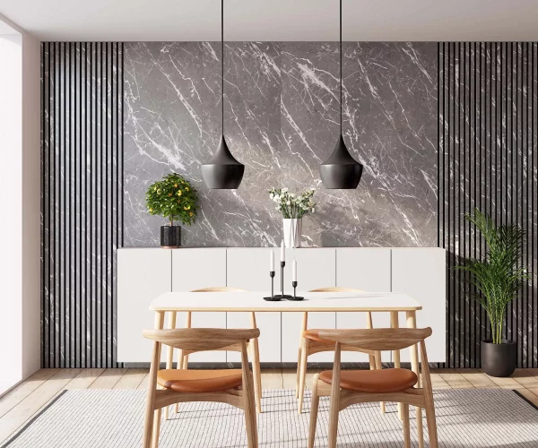 WS Alicante and Ribbon-Design Alicante with Black RecoSilent in dining room