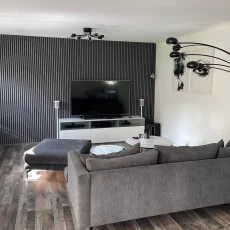 Rustic grey oak in tv room